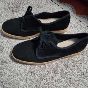 New leather black shoes size 8 1/2